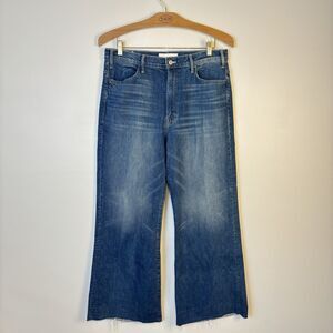 Mother Superior 34 The Hustler Roller Heel Fray Perfect Drug Jeans Wide Leg